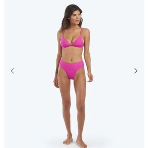 NWT SUMMERSALT HIGH LEG MEDIUM RISE BIKINI BOTTOM IN HIBISCUS